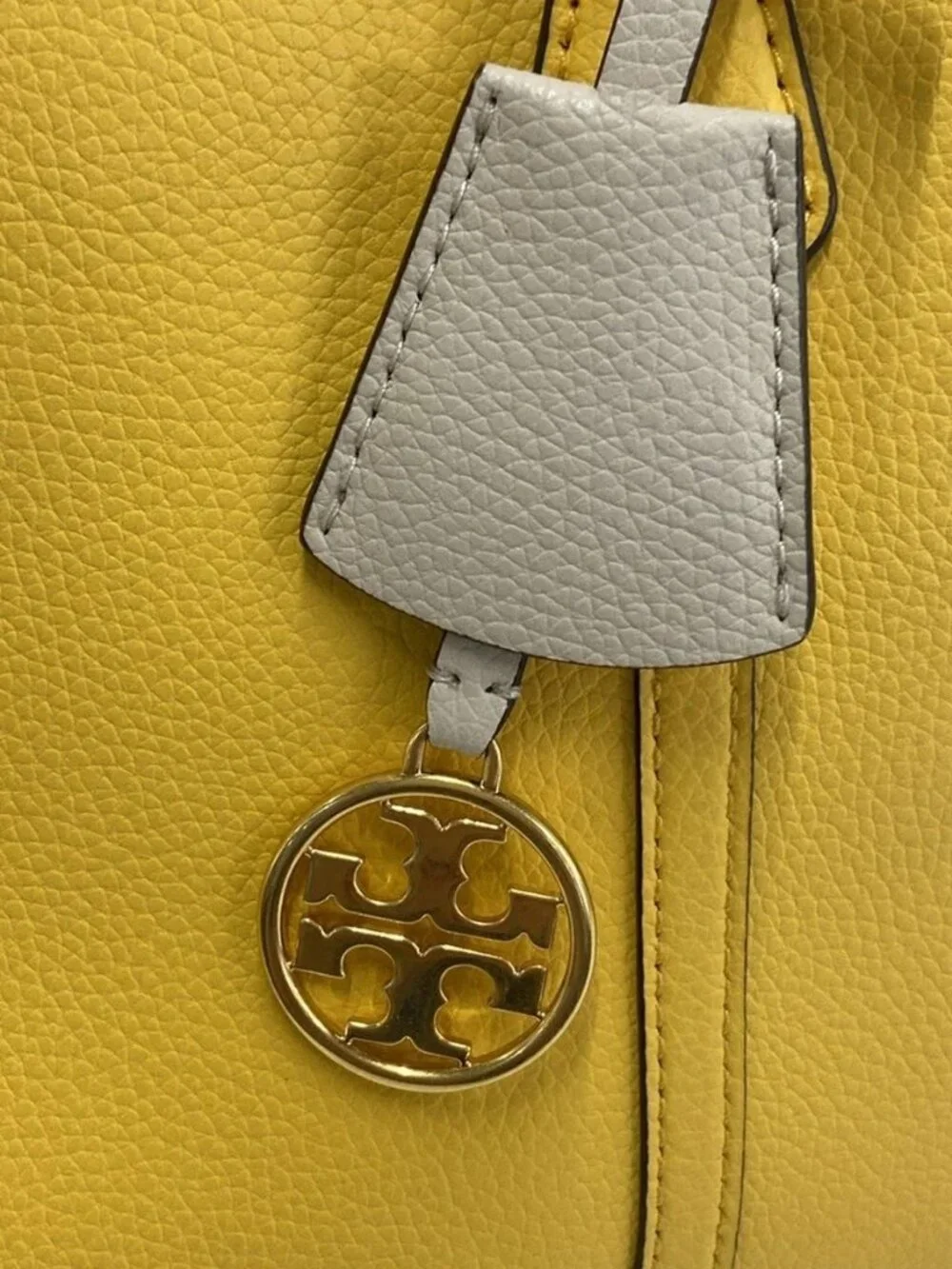 TORY BURCH Yellow Leather Handbag